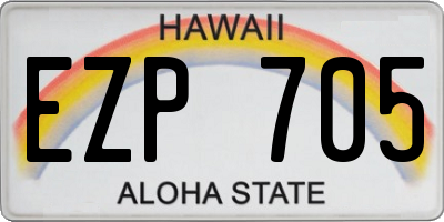HI license plate EZP705