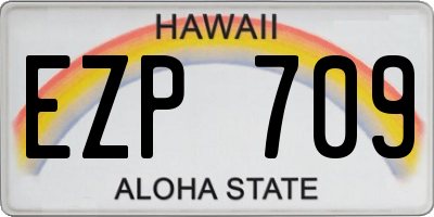 HI license plate EZP709