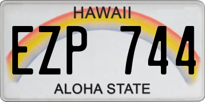 HI license plate EZP744