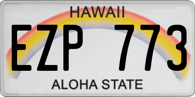 HI license plate EZP773