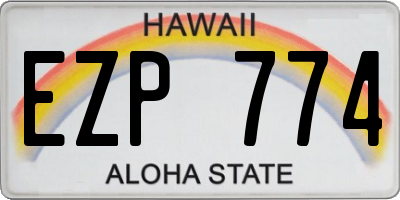 HI license plate EZP774