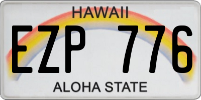 HI license plate EZP776