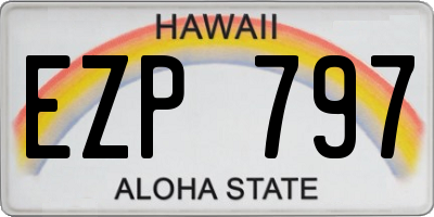 HI license plate EZP797