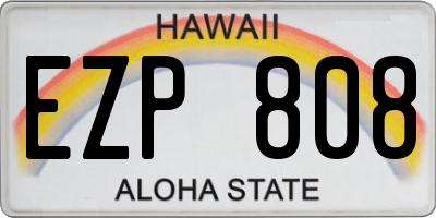 HI license plate EZP808
