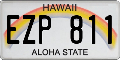 HI license plate EZP811