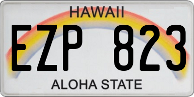 HI license plate EZP823