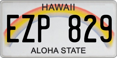 HI license plate EZP829