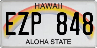 HI license plate EZP848