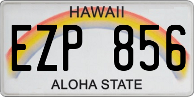 HI license plate EZP856