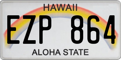 HI license plate EZP864