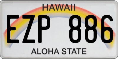 HI license plate EZP886