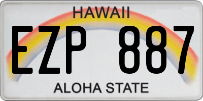 HI license plate EZP887