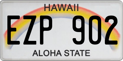 HI license plate EZP902