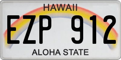 HI license plate EZP912