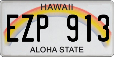 HI license plate EZP913