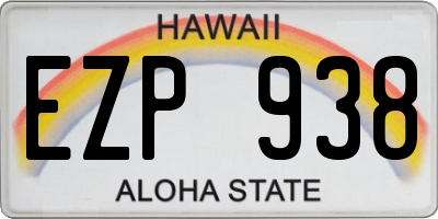 HI license plate EZP938
