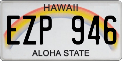 HI license plate EZP946