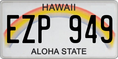 HI license plate EZP949