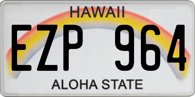HI license plate EZP964