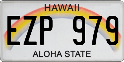 HI license plate EZP979