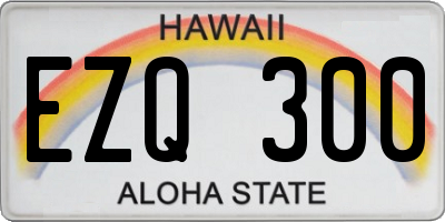 HI license plate EZQ300