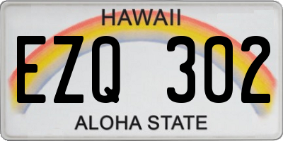 HI license plate EZQ302