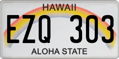 HI license plate EZQ303
