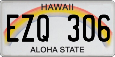 HI license plate EZQ306