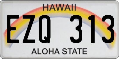 HI license plate EZQ313