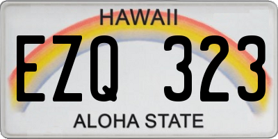 HI license plate EZQ323