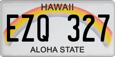 HI license plate EZQ327