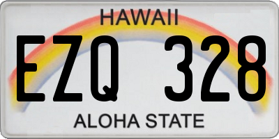 HI license plate EZQ328