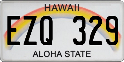 HI license plate EZQ329