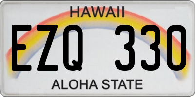 HI license plate EZQ330