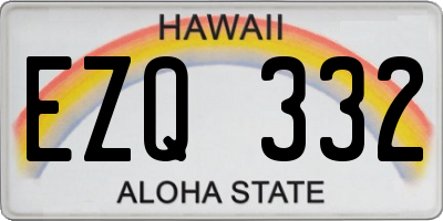 HI license plate EZQ332