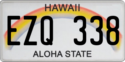 HI license plate EZQ338
