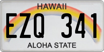HI license plate EZQ341