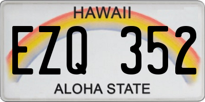 HI license plate EZQ352