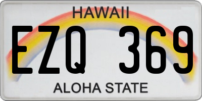 HI license plate EZQ369