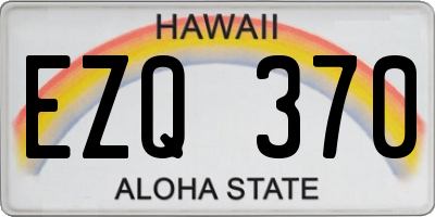 HI license plate EZQ370