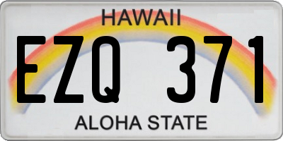 HI license plate EZQ371
