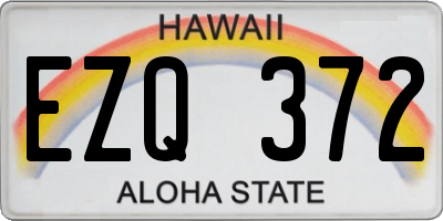 HI license plate EZQ372