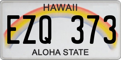 HI license plate EZQ373