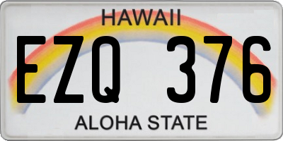 HI license plate EZQ376