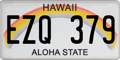 HI license plate EZQ379