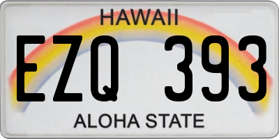 HI license plate EZQ393