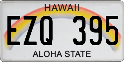 HI license plate EZQ395