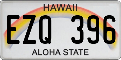 HI license plate EZQ396