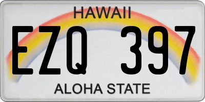 HI license plate EZQ397