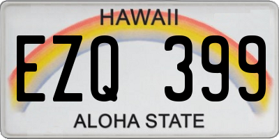 HI license plate EZQ399